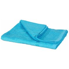 Голубое махровое банное полотенце UTEX 130 х 70 см, с полоской