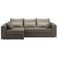 Угловой диван Майами Ладья, рогожка, бежевый, левый угол