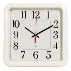 Часы настенные аналоговые Бюрократ WallC-S79P, диаметр 29 см, белый