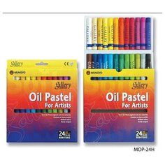 Пастель масляная Mungyo Gallery Oil круглая 24 цвета в подвесной картонной коробке MGMOP24H
