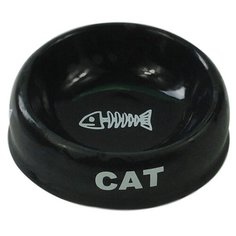 Миска для животных FOXIE Cat черная керамическая 15,5х5,5см 170мл