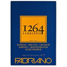 Альбом для графики Fabriano 1264 SKETCH 90г/м.кв 29,7х42 (А3) 100л склейка по короткой стороне