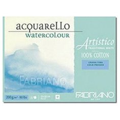 Fabriano Блок для акварели "Artistico Traditional White" 200г/м2 30,5x45,5см Grain fin \ Cold pressed 25л