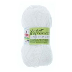 Пряжа ALPINA "ANABEL" 10 шт. в упак. цвет белый (ANABEL-002)