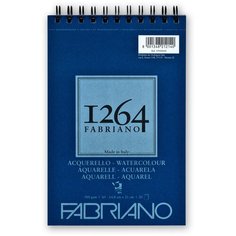 Альбом для акварели Fabriano 1264 WATERCOLOUR 300г/м.кв 14,8х21 (А5) 20л спираль по короткой стороне