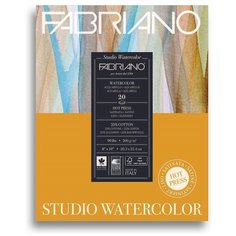 Альбом для акварели Fabriano Watercolour Studio 200г/м.кв 20,3x25,4см Сатин 20л склейка по 1 стороне