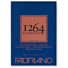 Альбом для графики Fabriano 1264 BRISTOL 200г/м.кв 21х29,7 50л склейка по короткой стороне