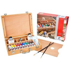 Акрил Royal Talens Набор красок акрил Van Gogh "Базовый", 40мл, 10цв. (+аксессуары, дерев.коробка)
