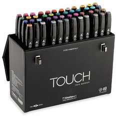 Художественный маркер TOUCH Набор маркеров спирт. двухсторонних TOUCH ShinHan Art, 48цв.