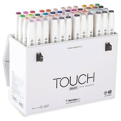Художественный маркер TOUCH Набор маркеров спирт. двухсторонних TOUCH BRUSH ShinHan Art, 48цв.