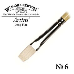 Кисть Winsor&Newton Кисть щетина плоская удлиненная №6 Winsor&Newton ARTISTS Long Flat