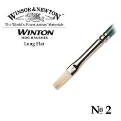 Кисть Winsor&Newton Кисть щетина плоская удлиненная №2 Winsor&Newton WINTON Long Flat