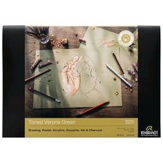 Тонированная бумага Royal Talens Альбом для пастели "Verona Green" Rembrandt 180г/м2 A3, 50л., склейка