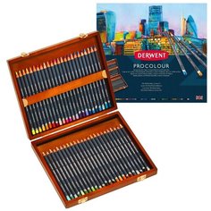 Цветные карандаши Derwent Набор цветных карандашей Derwent Procolour, 48цв. в дерев. коробке