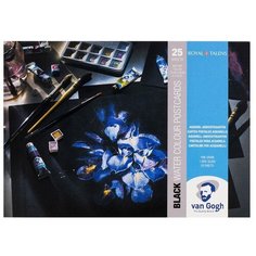 Бумага для акварели Royal Talens Альбом для акварели "Postcard" Van Gogh 360г/м2 А6 черный, 25л., склейка