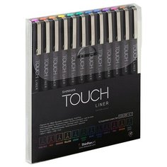 Линер TOUCH Набор линеров TOUCH LINER (0.1мм) "Цветные" ShinHan Art, 12цв.