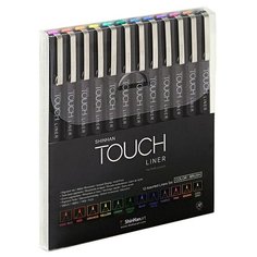 Линер TOUCH Набор линеров TOUCH LINER (кисть) "Цветные" ShinHan Art, 12цв.