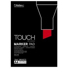 Бумага для графики TOUCH Альбом для маркеров А4 75г/м2 "TOUCH Marker Pad" ShinHan Art, 20 листов