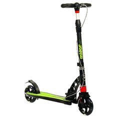 Детский городской самокат Micar Galaxy 145, черный/зеленый