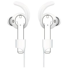 Набор аксессуаров Deppa Accessories Kit для AirPods, шнурок, амбушюры, система хранения, белый