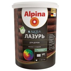 Alpina Аква лазурь для дерева, 0.9 л, сосна