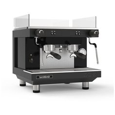 Кофемашина рожковая профессиональная полуавтомат для дома и кофейни Sanremo ZOE KOMPACT 2GR SAP, 2 группы, черная