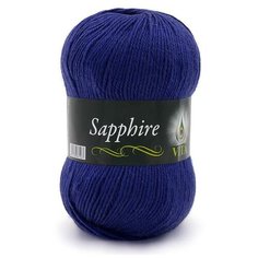 Пряжа Vita Sapphire (Сапфир) 1507 васильковый 45% шерсть ластер, 55% акрил 100г 250м 5шт