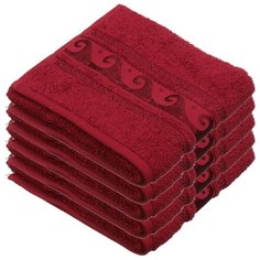 Полотенце банное 70х130 см, 100% хлопок, 460 г/м2, Elegance, Cleanelly, бордовое, Россия, ПЦ-3501-2033