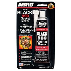 Силиконовый герметик для ремонта автомобиля ABRO O.E.M 999 912-AB-R, 0.085 кг черный