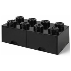 Ящик LEGO для хранения 8 выдвижной Storage brick черный