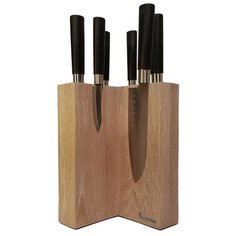 Настольная подставка для ножей Woodinhome KS003SOW дуб беленый