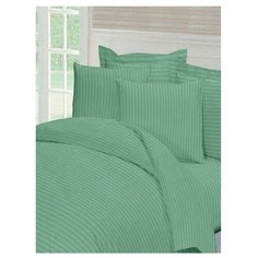 Комплект постельного белья, евро "Тет-а-тет", страйп-сатин, цвет фисташка (арт. Т-2136-03) Tete A Tete