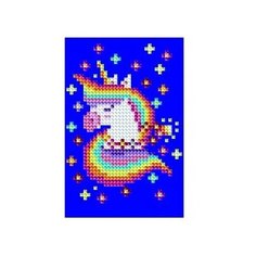 Алмазная мозаика "Радужный единорог" (10 цветов) Рыжий кот