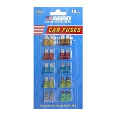 Набор предохранителей флажковых № 8 (5, 7.5, 10, 15, 20, 25, 30 А) 10 шт. FU- AI381-8- AS Abro