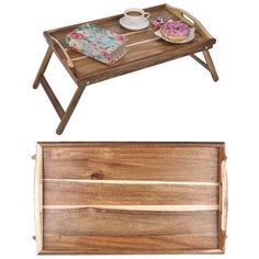Столик- поднос для завтрака в постель/кровать из 100% акации Bamboowood