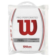 Обмотка для ручки ракетки Wilson Overgrip Pro Perforated x12 White WRZ4006WH