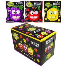 Сахарное драже "кислица" (кислые кубики) с фруктовыми вкусами, 12шт х 14г