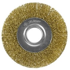 Щетка дисковая для УШМ витая стальная латунированная проволока 200 мм Зубр профи 35187-200_z01