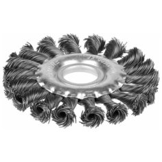 Щетка дисковая для УШМ жгутированная стальная проволока 100 мм Stayer PROFI 35120-100