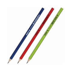 Карандаш чернографитный (простой) Staff College (НВ, пластиковый, корпус цветной) 72шт. (181743)