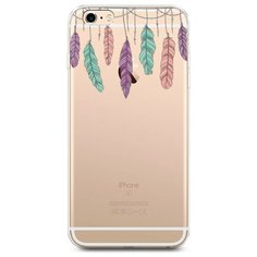 Силиконовый чехол "Гирлянда из перьев 2" на Apple iPhone 6 Plus/6S Plus / Айфон 6 Плюс/Айфон 6С Плюс Case Place