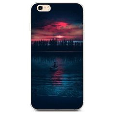 Силиконовый чехол "Лодка в закате" на Apple iPhone 6 Plus/6S Plus / Айфон 6 Плюс/Айфон 6С Плюс Case Place