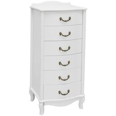 Комод Leset Джульетта узкий 6 ящиков, Молочный дуб