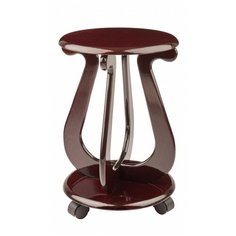 Деревянная подставка для цветов "Лира" Тм-10 цв. "Красное дерево", h=455mm, d=300mm, полка d=300mm Аква Сервис