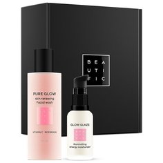 BEAUTIFIC Подарочный набор для сияния кожи PURE GLOW: гель-скраб и крем-энергети