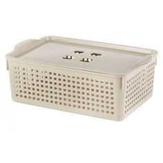 Корзинка "Лофт" 3,8л 295х185х105 мм с крышкой (латте) 643120 Violet