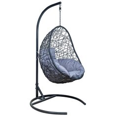 Подвесное кресло Leset Саона, каркас Черный, подушка Светло-серая