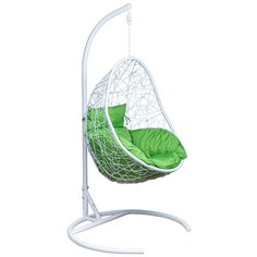 Подвесное кресло Leset Саона, каркас Белый, подушка Зеленое яблоко