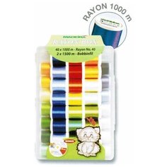 Набор ниток в пластиковом боксе Rayon Madeira (40 х 1000м Rayon, 2x1500м Bobbinfil, CD) 8042