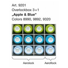 Набор ниток для оверлока Aerolock 9*1200м, Aeroflock 3*1000м Madeira (арт. 9201)